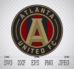 Atlanta United FC LOGO SVG,PNG,EPS Cameo Cricut Design Template Stencil Vinyl Decal Tshirt Transfer Iron on