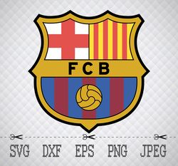 Barcelona FC LOGO SVG,PNG,EPS Cameo Cricut Design Template Stencil Vinyl Decal Tshirt Transfer Iron on