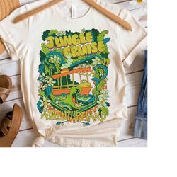 Retro Disney Jungle Cruise Animals Adventureland Shirt, WDW Magic Kingdom Holiday Unisex T-shirt Family Birthday Gift Ki