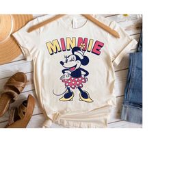 Disney Mickey And Friends Minnie Classic Pose Portrait Shirt, Magic Kingdom Holiday Unisex Tshirt Family Birthday Gift A