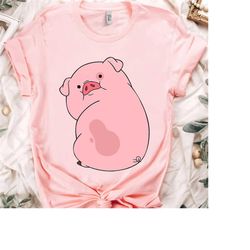 Cute Disney Channel Gravity Falls Waddles the Pig Shirt, Magic Kingdom Holiday Unisex T-shirt Family Birthday Gift Adult