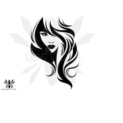 hair woman,  silhouette, INSTANT DOWNLOAD, svg-png-eps-dxf-ai-jpg