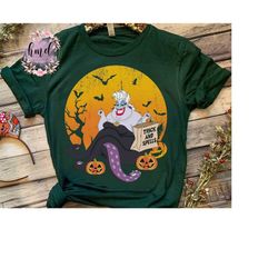 Disney Villains Little Mermaid Ursula Sea Witch Tricks And Spells Halloween Shirt, Mickey's Not So Scary Party Tee, Disn