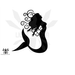 Mermaid, mandala, silhouette, INSTANT DOWNLOAD, svg-png-eps-dxf-ai-jpg