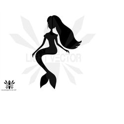 Mermaid, silhouette, INSTANT DOWNLOAD, svg-png-eps-dxf-ai-jpg