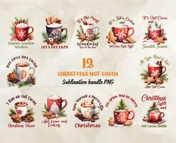12 Christmas Hot Cocoa Png, Christian Christmas Svg, Christmas Design, Christmas Shirt, Christmas 70