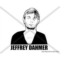 Jeffrey Dahmer svg, Halloween. silhouette, INSTANT DOWNLOAD, svg-png-eps-dxf-ai-jpg
