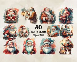 30 Santa Claus Clipart Png, Christian Christmas Svg, Christmas Design, Christmas Shirt, Christmas 118