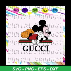 Gucci And Disney Inspired Printable Graphic Art Svg, Mickey Mouse Svg, Gucci Svg, Disney Svg, Mickey Mouse Lover ,For Si