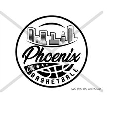 Phoenix, basketball. silhouette, INSTANT DOWNLOAD, svg-png-eps-dxf-ai-jpg