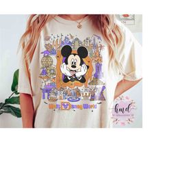 Cute Disney Mickey Mouse Costume Halloween Retro Shirt, Mickey's Not So Scary Party Family Matching Tee, Disneyland Vaca