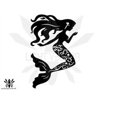 Mermaid, silhouette, INSTANT DOWNLOAD, svg-png-eps-dxf-ai-jpg