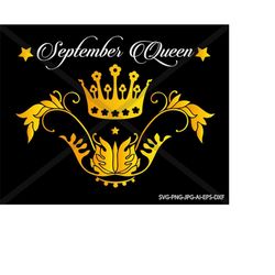 September queen svg. silhouette, INSTANT DOWNLOAD, svg-png-eps-dxf-ai-jpg