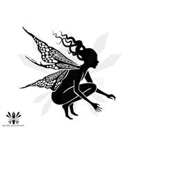 Fairy girl, mandala zentangle,  silhouette, INSTANT DOWNLOAD, svg-png-eps-dxf-ai-jpg