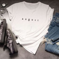 August Shirt, Taylor Swift Folklore August Inspired Minimalist Shirt, August Folklore Album Shirt, Taylor Swift Shirt, T