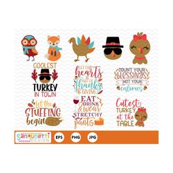 thanksgiving graphics and lettering clipart, fall harvest digital art instant download