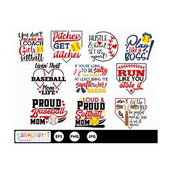 Baseball and Softball clipart , spring sports clipart digital art, instant download