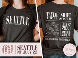 Seattle Taylor Swift's Version | Seattle N1 July 22 | Eras Tour City Unisex Shirt | Surprise Songs | Taylor Swiftie Gift
