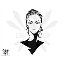 model hair,  silhouette, INSTANT DOWNLOAD, svg-png-eps-dxf-ai-jpg