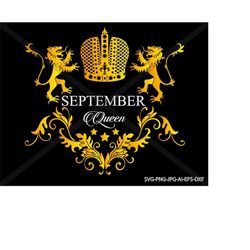 September queen svg. silhouette, INSTANT DOWNLOAD, svg-png-eps-dxf-ai-jpg