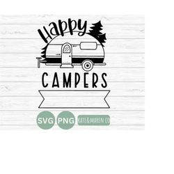 happy camper svg, camping sign svg, custom camping svg