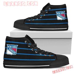 Edge Straight Perfect Circle New York Rangers High Top Shoes Sport Sneakers