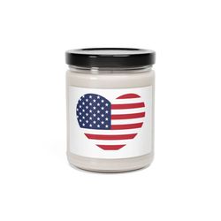 july 4th candle, 9oz, scented soy candle, independence day candle, flag candle, american flag candle