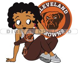 Cleveland Browns Betty Boop Svg, NFL Svg, Girl Sport Svg, Football Svg Download Digital File 20