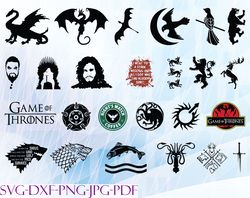 Game Of Thrones SVG, Bundles Game Of Thrones SVG, PNG,DXF, PDF, JPG...