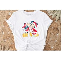 Mickey & Minnie Shirt, Mickey Mouse Christmas Shirt, Disney Christmas Shirt, Christmas Holiday Shirt, Santa Mickey Minni