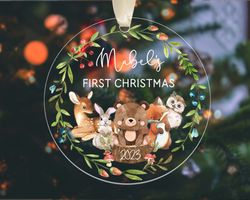 personalized babys first christmas ornament, custom babys 1st christmas ornament, new baby christmas gifts