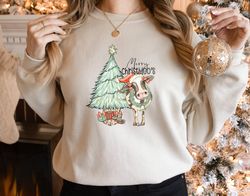 Christmas Sweatshirt,Womens Christmas Sweatshirt,Merry Christmoos,Christmas Cow Te,Christmas Pajama,Family Christmas Mat