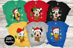 Disney Family Christmas Shirt, Family Christmas Matching shirt, Custom Disneyland Christmas t-shirt, Disney Character Ch