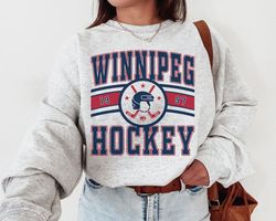 Winnipeg Jet, Vintage Winnipeg Jet Sweatshirt T-Shirt, Jets Sweater, Jets T-Shirt, Hockey Fan Shirt, Retro Winnipeg Ice