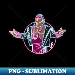 Bret Hart neon color - Vintage Sublimation PNG Download - Instantly Transform Your Sublimation Projects