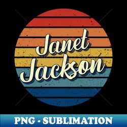 Janet Jackson Vintage Retro Circle - Vintage Sublimation PNG Download - Perfect for Creative Projects
