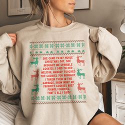 She Brought Me Sprinkle Cookies Ugly Christmas Sweatshirt, RHONJ Sweatshirt, RHONJ Shirt, Real Housewives Gift, Bravo Gi
