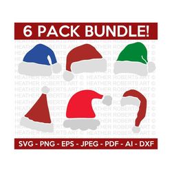 Christmas Santa Hats Mini SVG Bundle, Santa Hats Svg, Family Shirts SVG, Christmas Shirts svg, Santa, Christmas Designs SVG, Cut File Cricut
