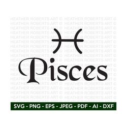 Pisces SVG, Pisces Zodiac Svg, Zodiac Signs SVG, Astrology Signs svg, Zodiac Symbols svg, Constellation Signs svg, Cut File Cricut