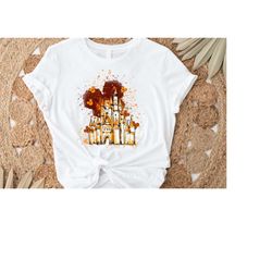 Fall Retro Castle and Mickey Ears Shirt, Disney Shirt For Adult or Kids, Family Vacation Shirt For Disneyland, Disneywor