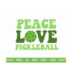 Peace Love Pickleball SVG, Pickleball Shirt SVG, Pickleball Mama svg, I Love Pickleball svg, Sports svg, Cut Files for Cricut, Silhouette