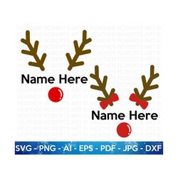 Reindeer Frames SVG, Reindeer Name Frame SVG, Christmas svg, Christmas Family Shirts SVG, Christmas Sign svg, Monogram svg, Cricut Cut File