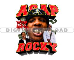 Asap Rocky Svg, Tshirt Design Bundle, Rapper svg, Hiphop SVG, PNG, DXF Cricut Silhouette Cut File 02