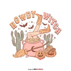 Country Halloween Howdy Witch SVG Graphic Design File