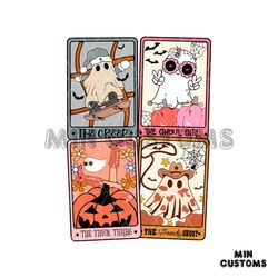 Ghost Tarot Card The Ghouls Girl Retro Halloween SVG File