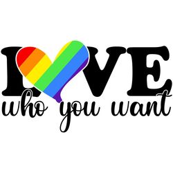 I Love Who You Want Svg, Rainbow Design Svg