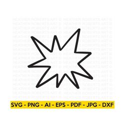 Explosion SVG, Explosion Clipart svg, Cut files for Cricut, Silhouette