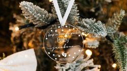 baby memorial ornament, infant loss gift, sleep in heavenly peace ornament