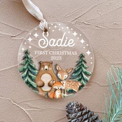personalized baby ornament, babys first christmas ornament 2023, baby name christmas ornament