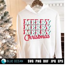 Merry Christmas SVG, Merry Merry Merry Christmas, Christmas PNG, Christmas shirt SVG